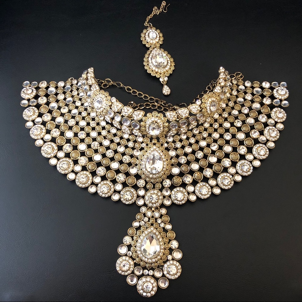 Statement Big Chunky Necklace and Matching Tika